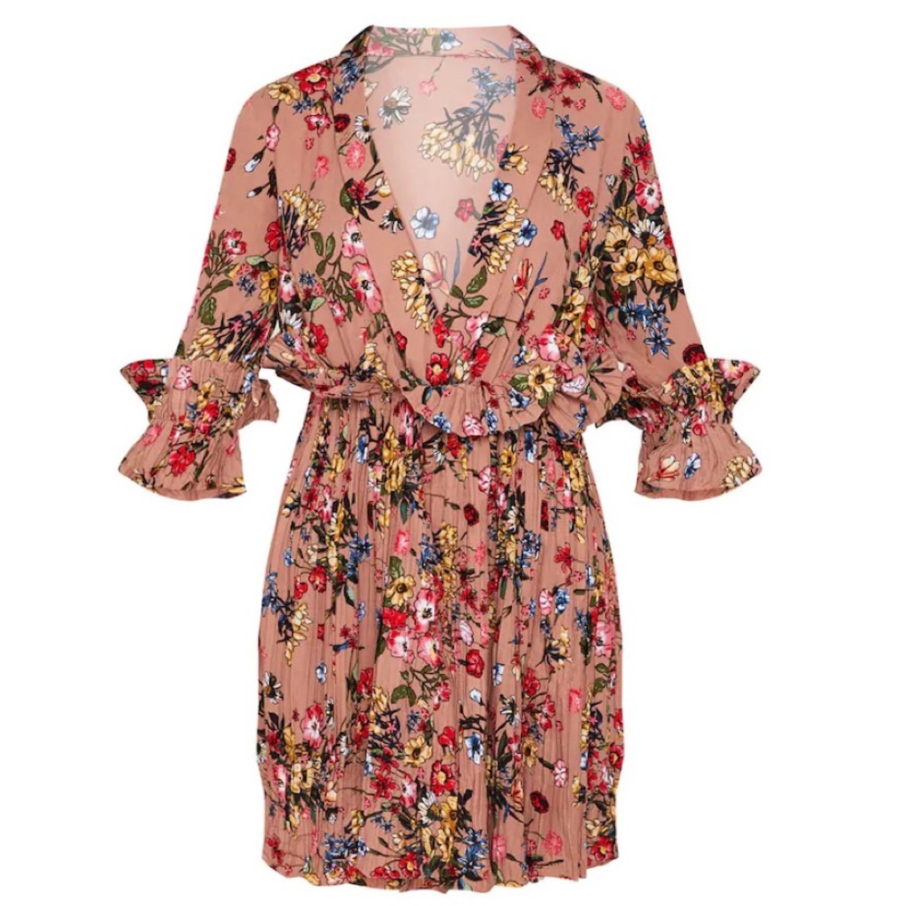 Mauve Floral Dress